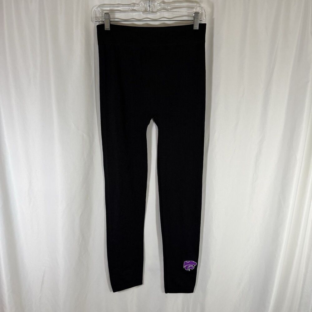 New K State Wildcats Leggings Women's L XL Black Pull On Zoozat Z Pull On
